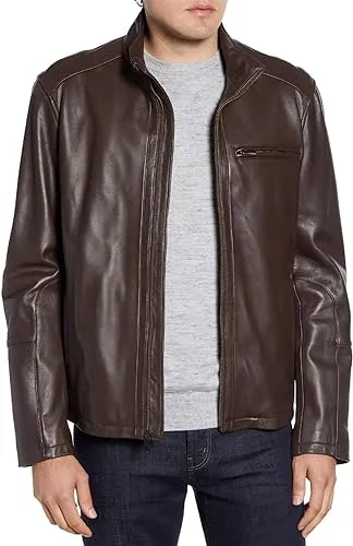 Cole Haan Men's Leather Moto Jacket