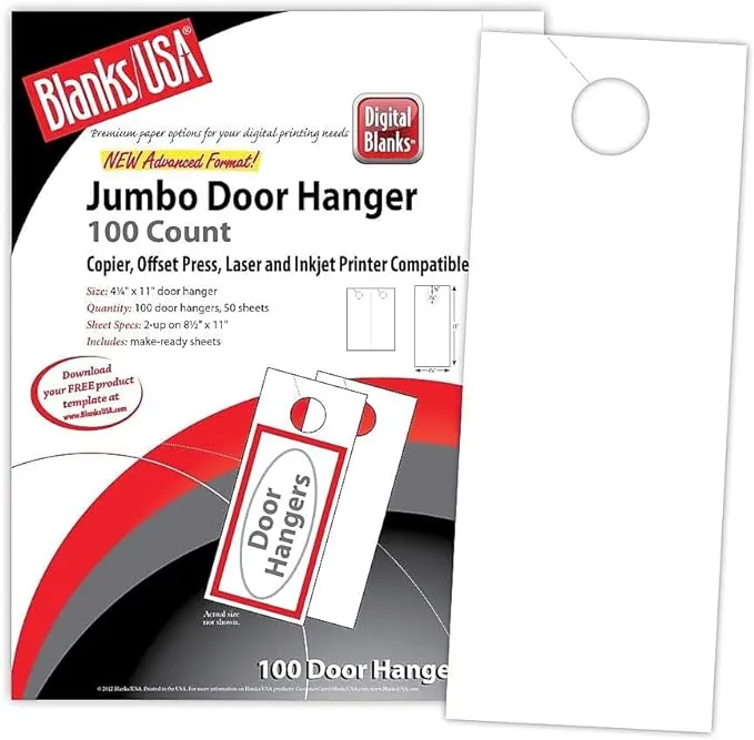 Digital Door Hanger - 4.25" x 11", 100 Door Hangers