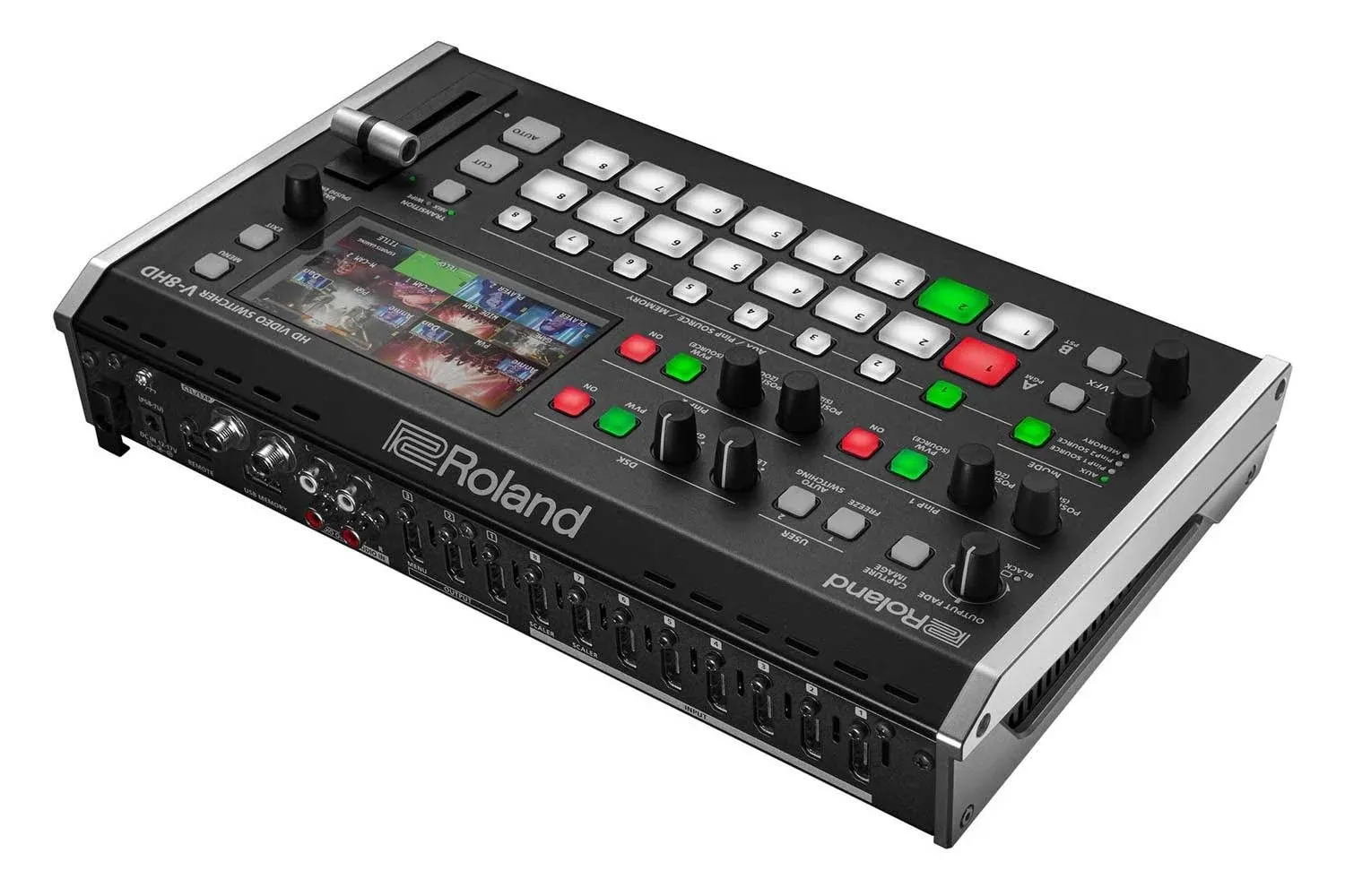 Roland V-8HD HDMI Video Switcher with AKG K-240 Studio Pro Headphones & 10-Pack Straps Bundle