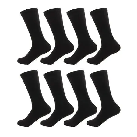 Men's Bamboo Dress Socks • Pattern Pack of 5 Pairs • Black