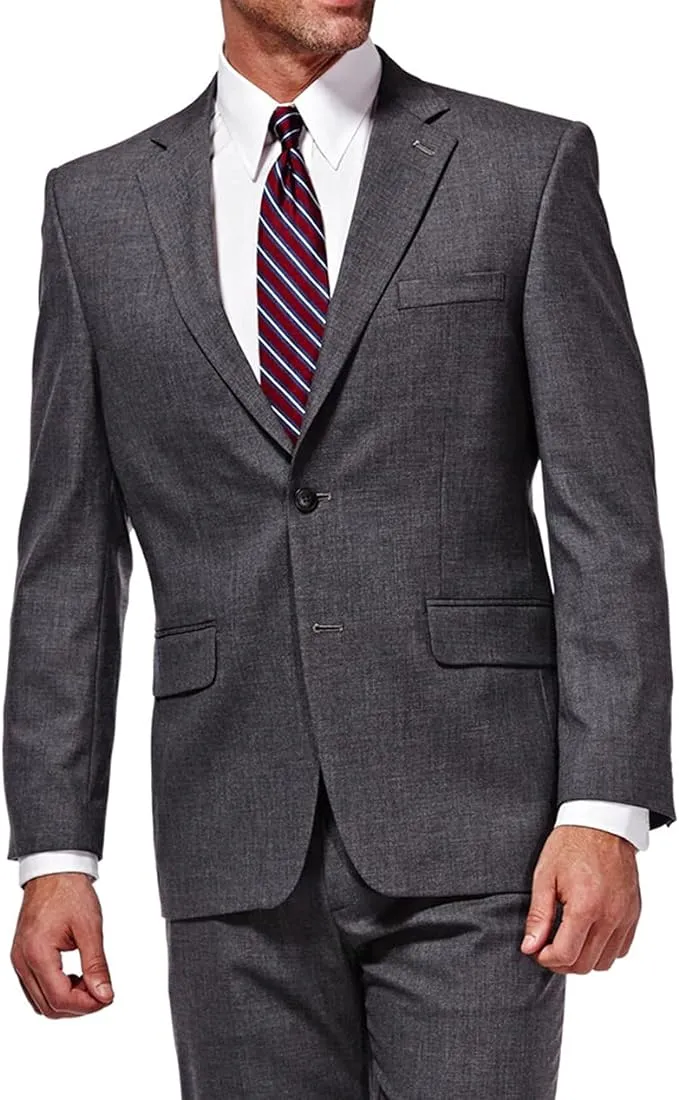 J.M. Haggar Premium Stretch Classic Fit Suit Jacket, 40 Regular, Gray