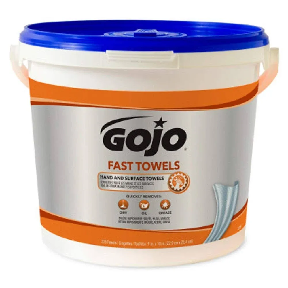 Gojo Fast Towels Fresh Citrus Scent Hand and Surface Towels - 225 Wipes