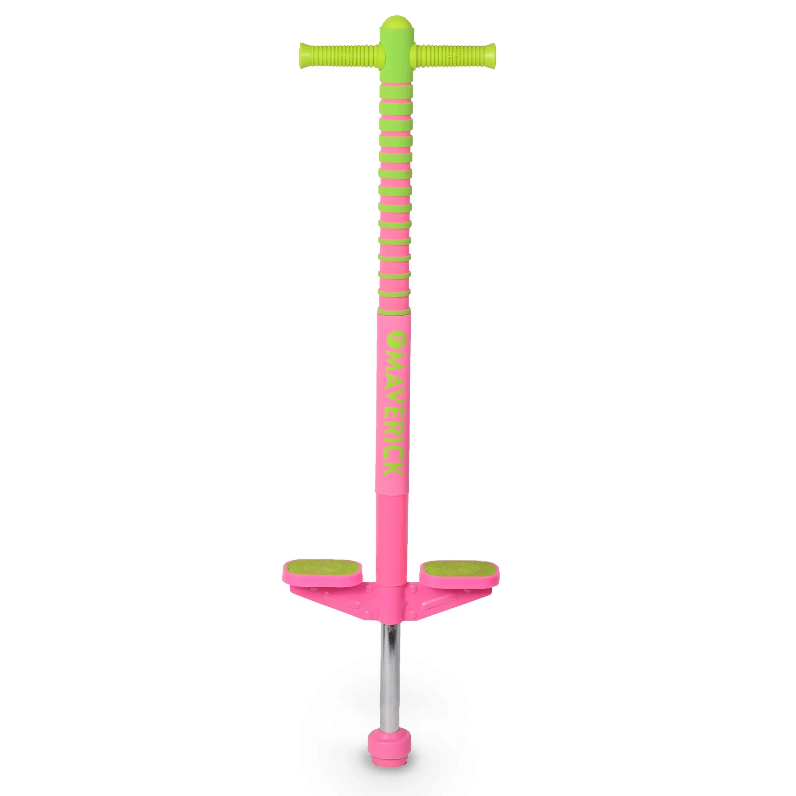 Flybar Maverick 2.0 Foam Pogo Stick for Kids Ages 5 and Up, Large, Pink/Green 