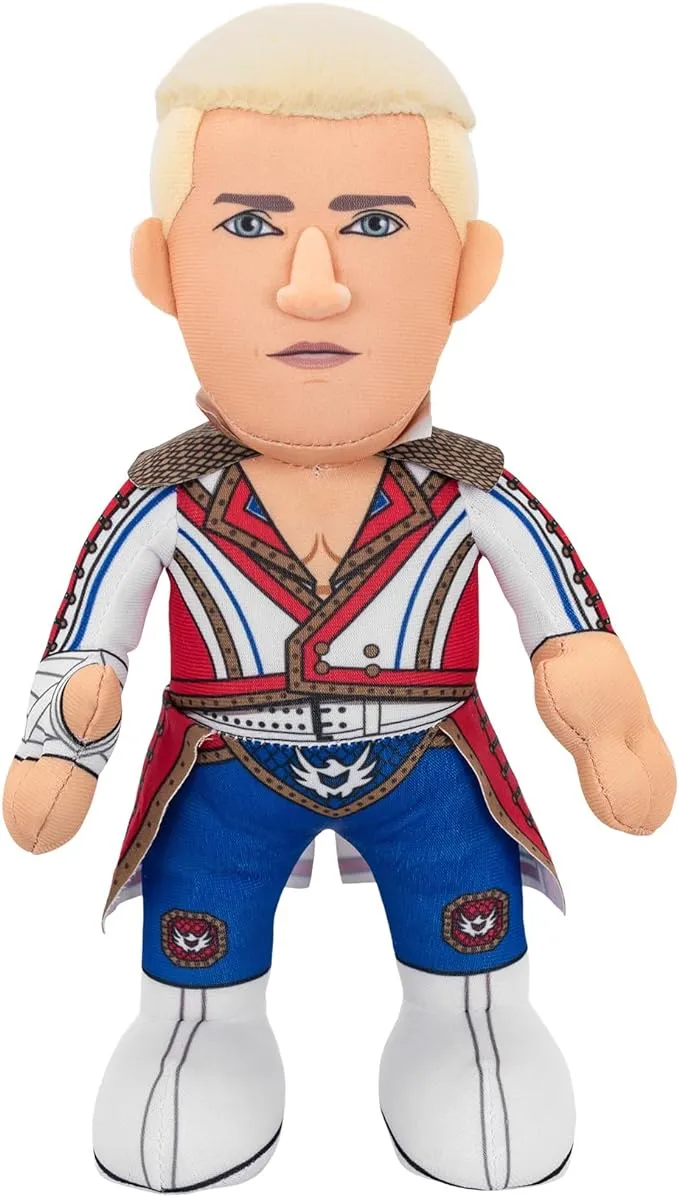 Bleacher Creatures WWE Superstar Cody Rhodes 10" Plush Figure - A Wrestling Star for Play or Display