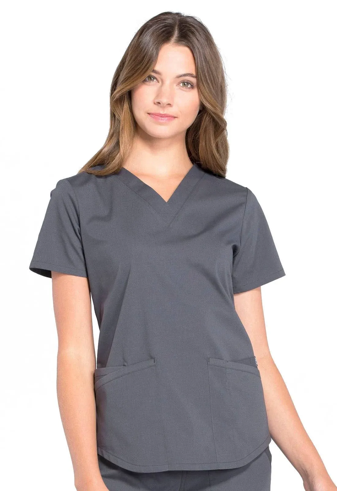 Cherokee Workwear Professionals Women's 3-Pocket STRETCH V-Neck Scrub Top