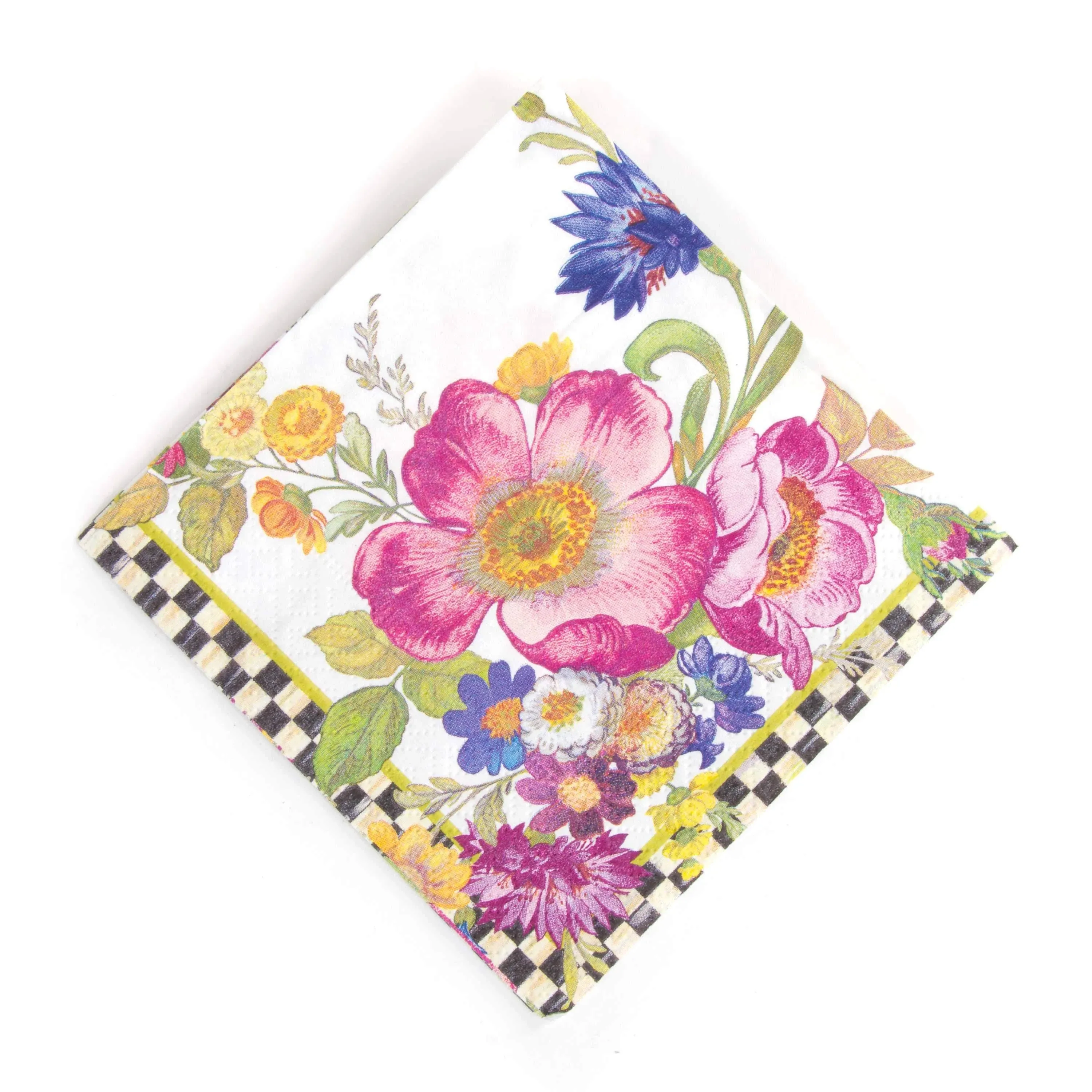 MacKenzie-Childs Flower Market Cocktail Paper Napkins - White