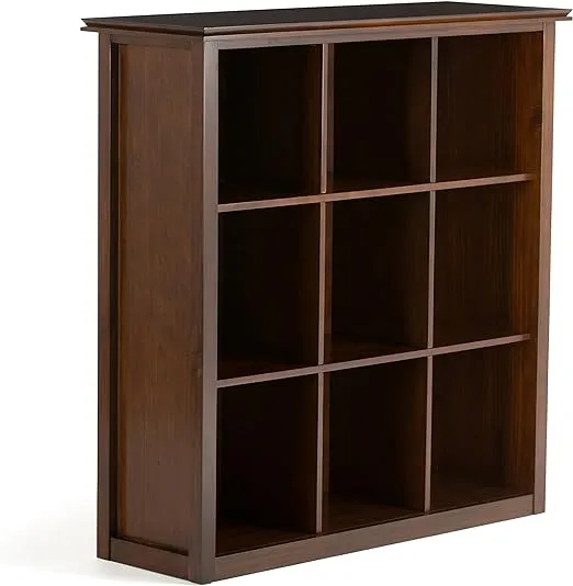 Simpli Home - Artisan 9 Cube Bookcase and Storage Unit - Russet Brown