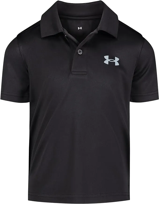 Under Armour Boys' Short Sleeve Ua Match Polo Collared Shirt, Chest Logo, Soft & Comfortable