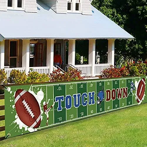 Large Football Themed Birthday Party Banner, Super Bowl 118x18 Inch (Pack of 1)