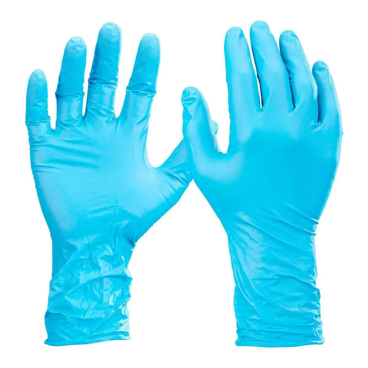 Hardy 5 Mil Nitrile Powder-Free Gloves, 100 Pack, Small, Light Blue