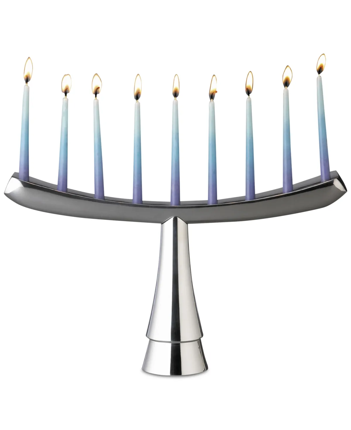 nambe Menorah | 12.5 x 7.5 Inch Hannukah Menorah | Made of nambe Alloy | Decorative Menorah for Chanukah | Holds The Traditional 9 Candles (3/8 in) | Designed by Marilyn Davidson