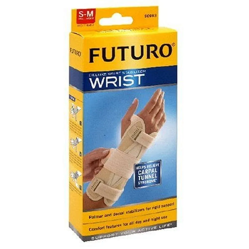 Futuro Deluxe Wrist Stabilizer, Left Hand, Small-Medium (5.5 to 7.5-Inch)