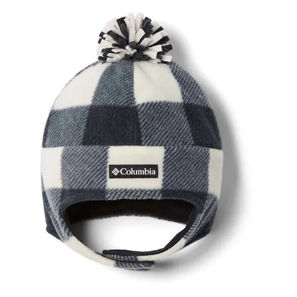 Girls' Columbia Frosty Trail II Earflap Beanie S/M Chalk Check