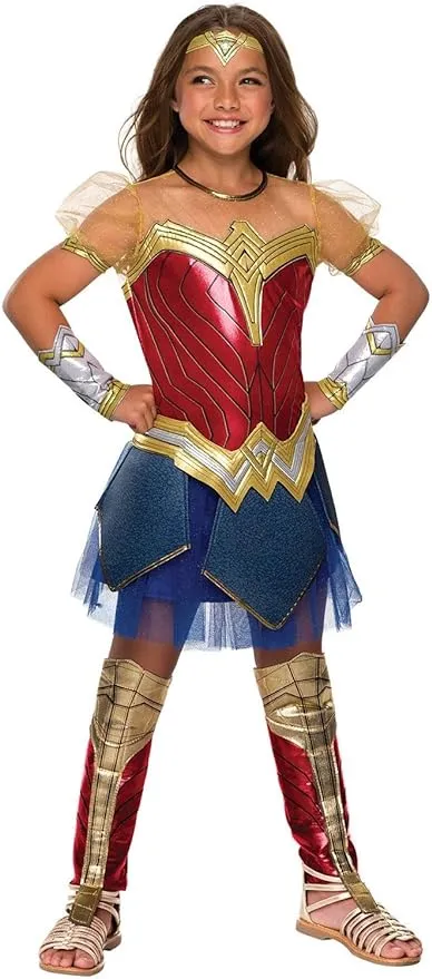 Rubie's Costume Girls Justice League Premium Wonder Costume, Large, Multicolor