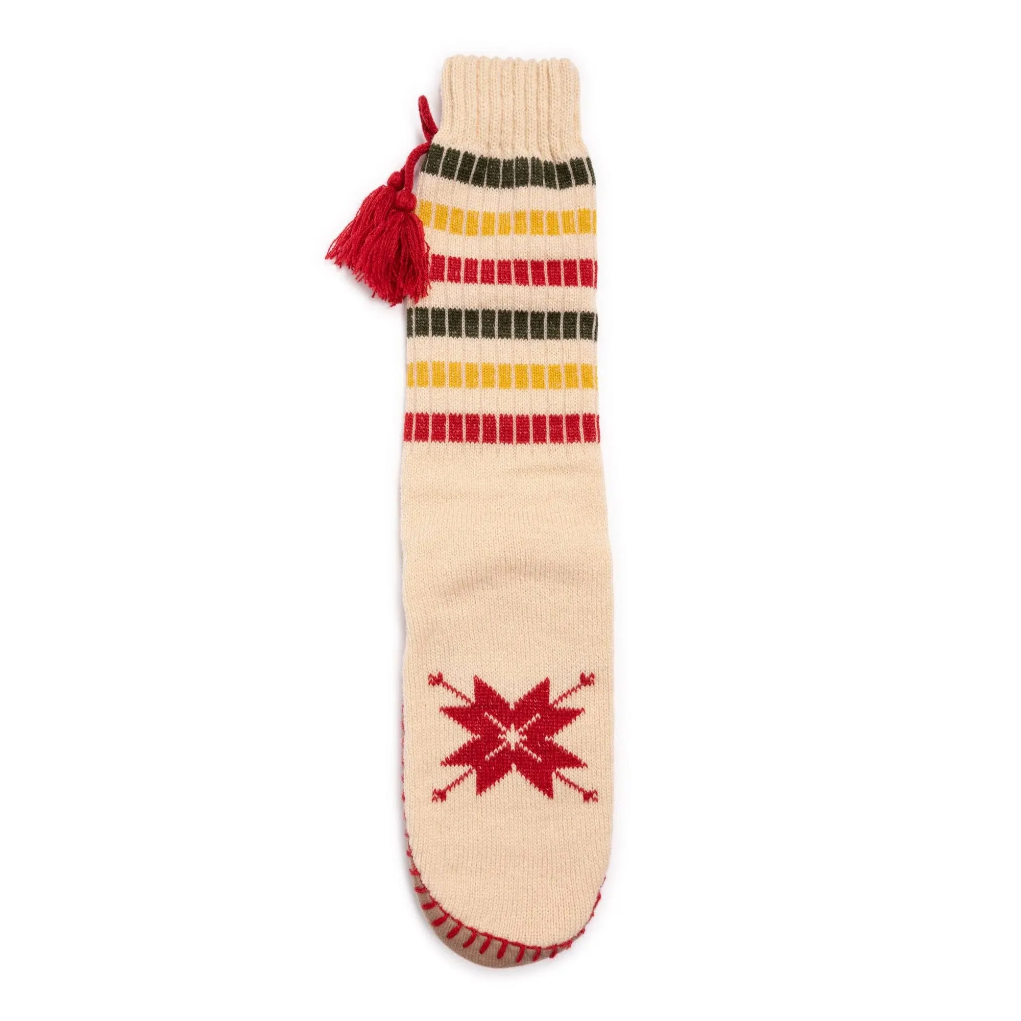 Muk Luks Women's 50th Anniversary Slipper Socks - Cream, L/XL (8-10)