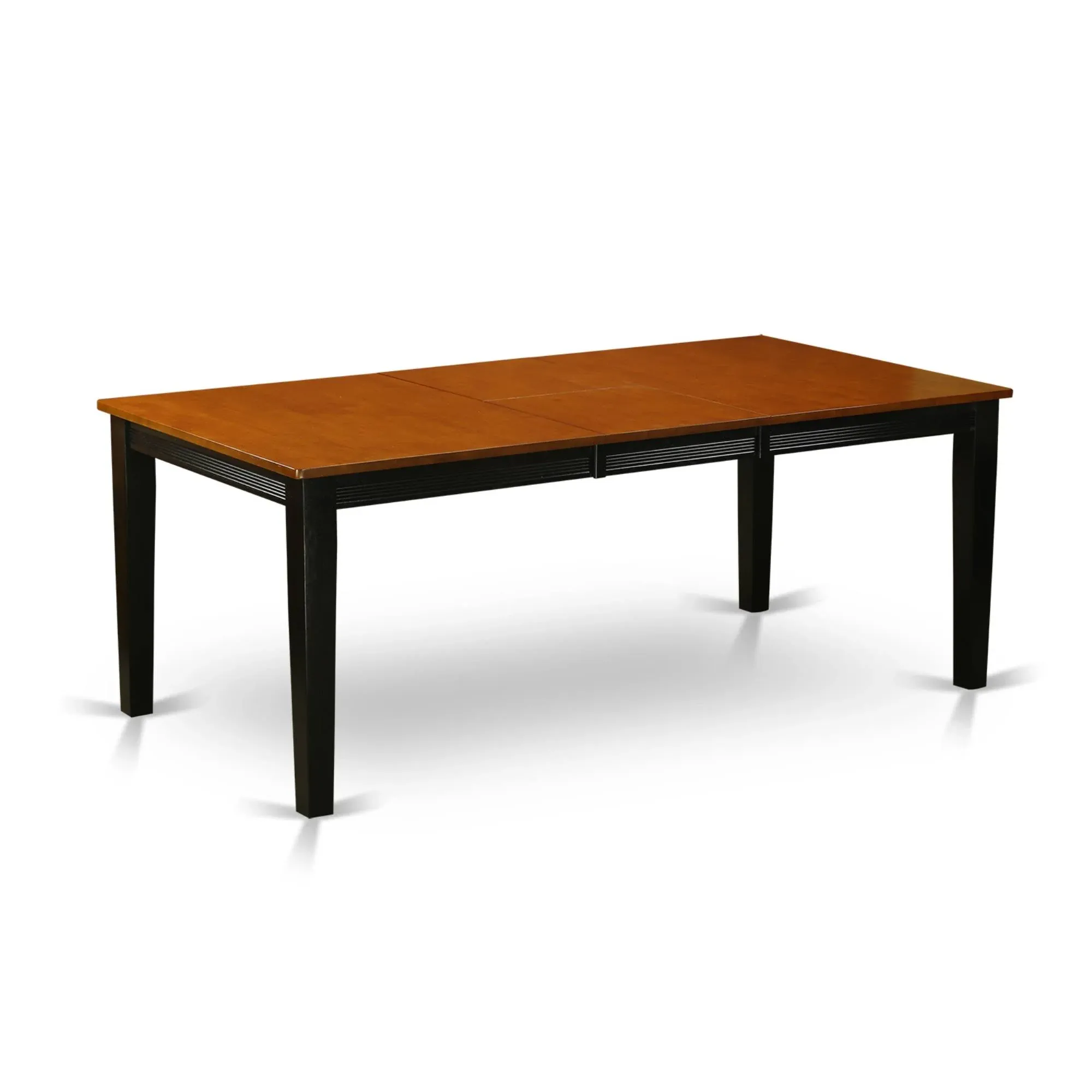 Quincy Rectangular Dining Table 40"X78" In Black & Cherry Finish