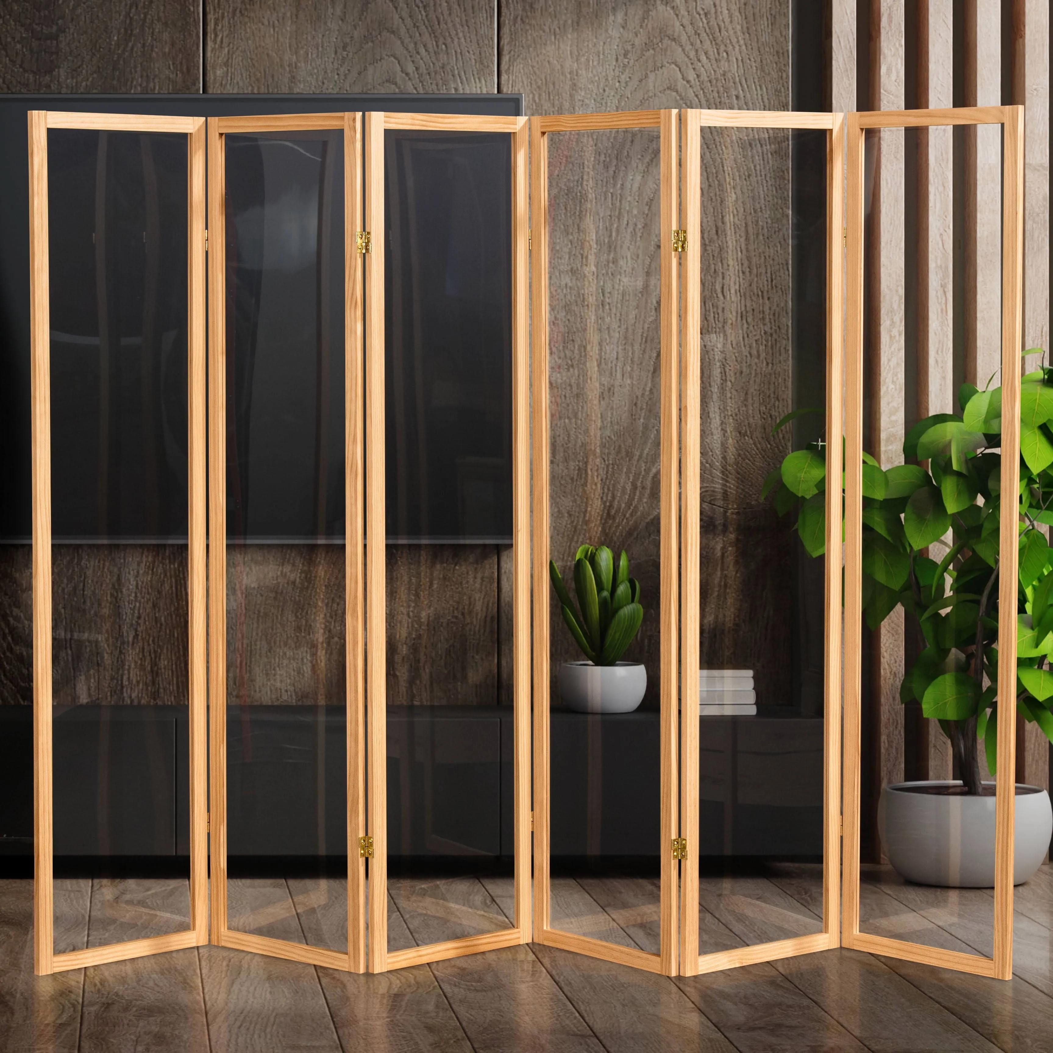 6' Tall Clear Screen - Transitional - Screens And Room Dividers - by Oriental Furniture | Houzz