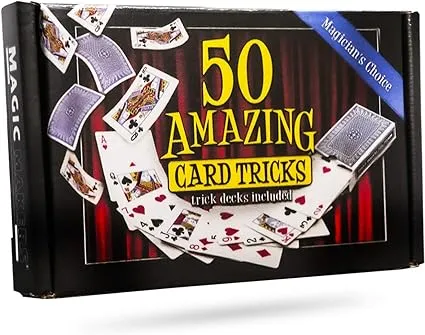 Magic Makers 50 Amazing Card Tricks Kit for All Ages with Trick Decks Included