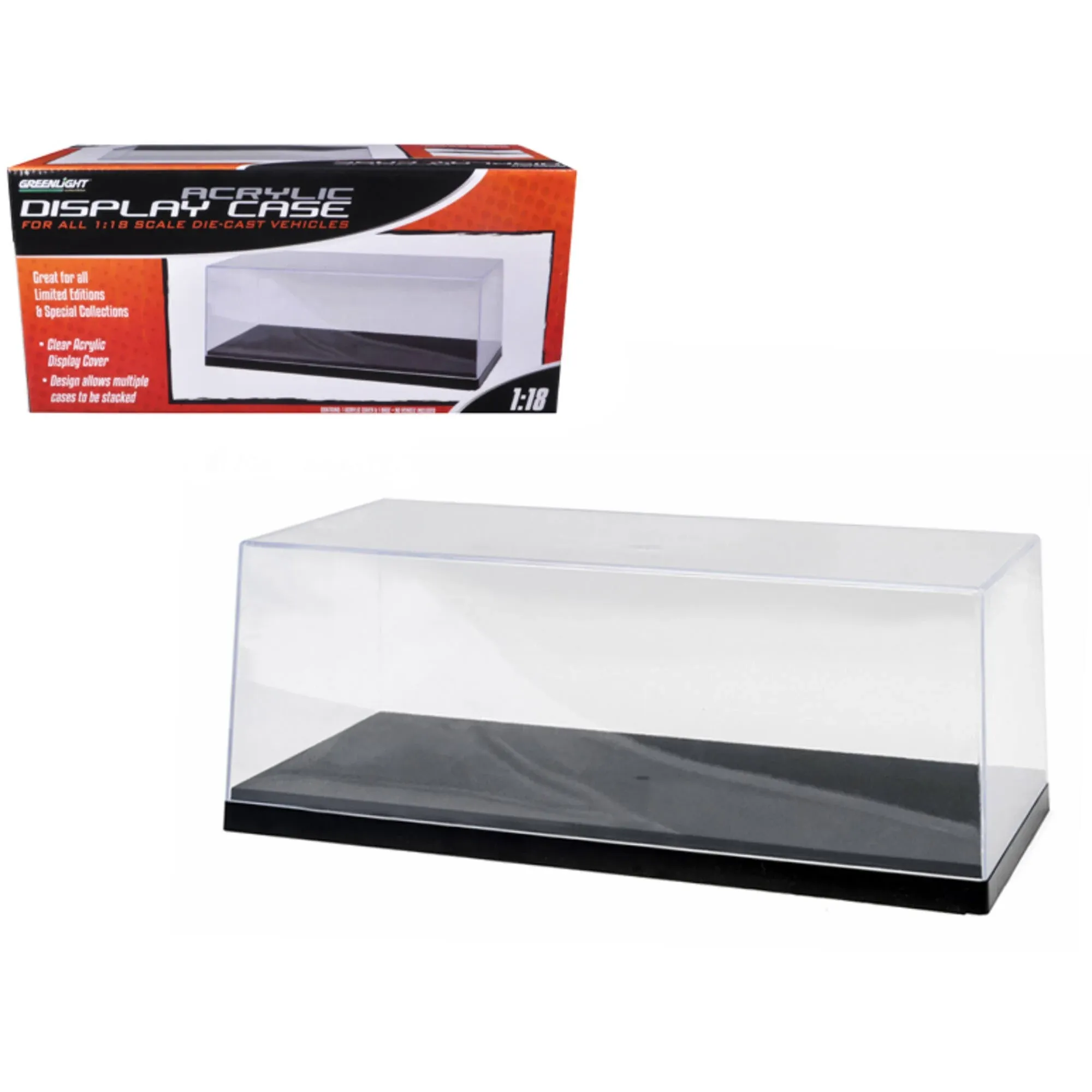 Greenlight Acrylic Display Show Case with Plastic Base For 1:18 Scale Cars 