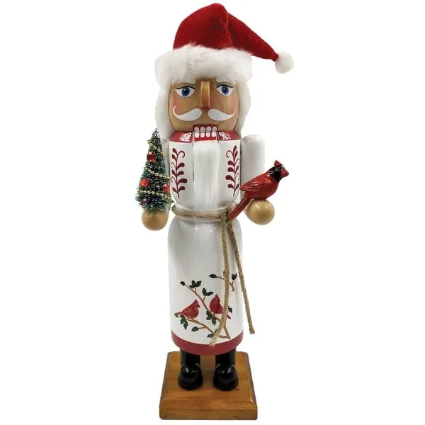 14 inch Cardinal Claus Nutcracker - green