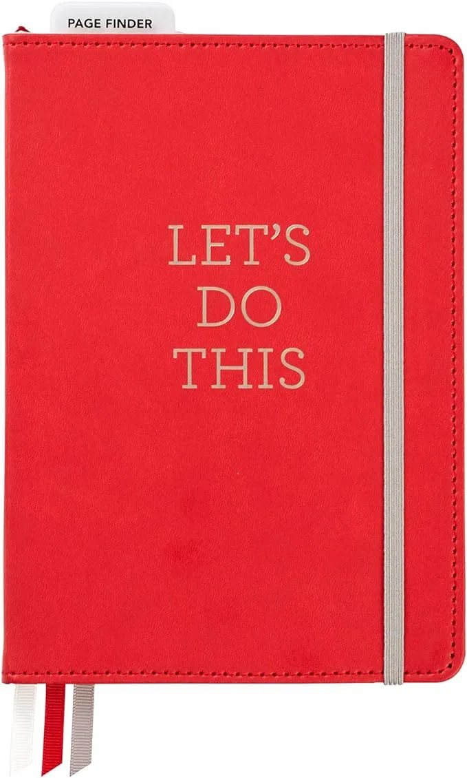 C.R. Gibson Journals and Planners - Red 'Let's Do This' Log Journal