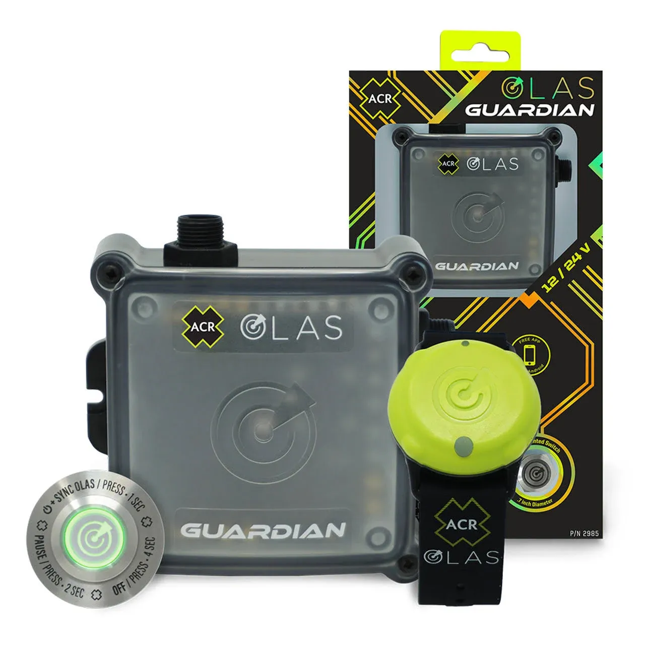 ACR Olas Guardian Wireless Engine Kill Switch & Man Overboard (MOB) Alarm System