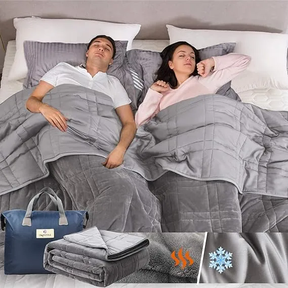 OMYSTYLE Reversible Weighted Blanket King Size