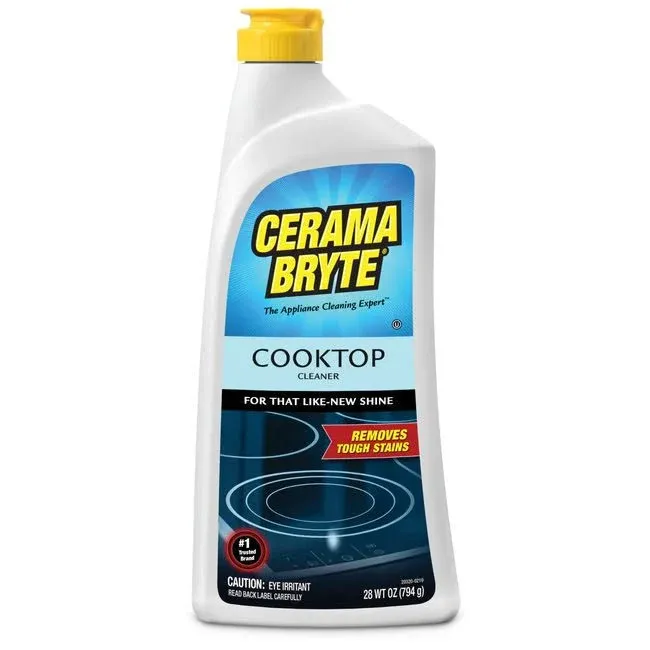 Cerama Bryte Removes Tough Stains Cooktop and Stove Top Cleaner for Glass - 28 1