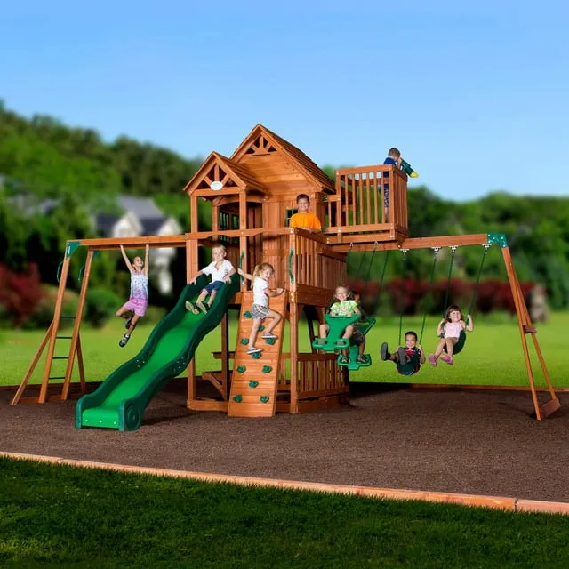 Backyard Discovery All Cedar Swing Set Skyfort II