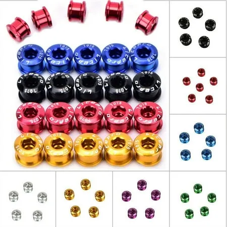 4/5PCS Single/Double/Triple Speed Bicycle Chainring Bolts MTB Chain ring Screws AL7075 CNC Ultralight Fit Shimano/Sram MTB Road Bikes XC/FR/AM/DH