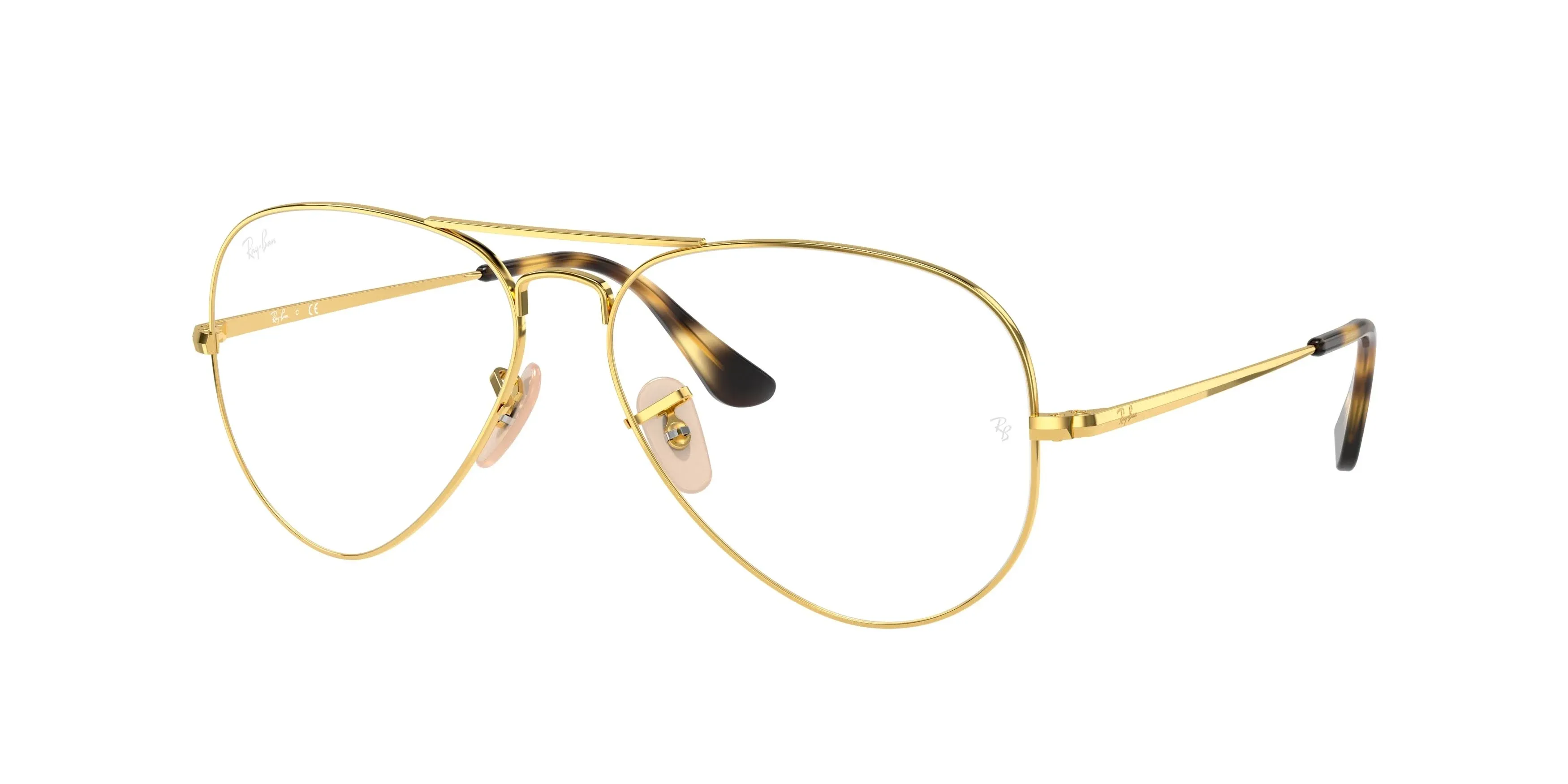 NEW Ray Ban RB6489 2500 Unisex Gold Aviator Modern Eyeglasses Frames 55/14~140