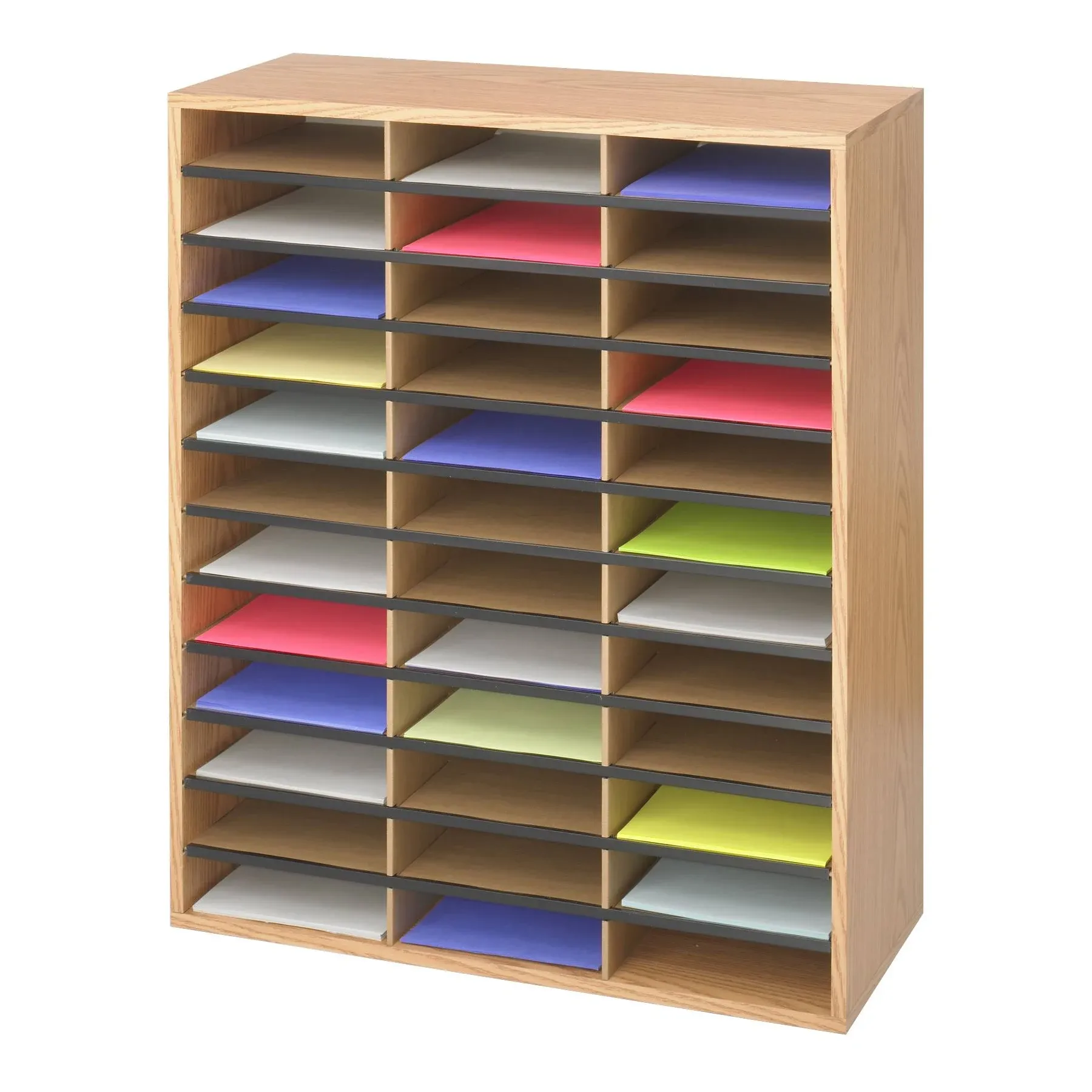 Safco Laminte Literature Organizer, Medium Oak