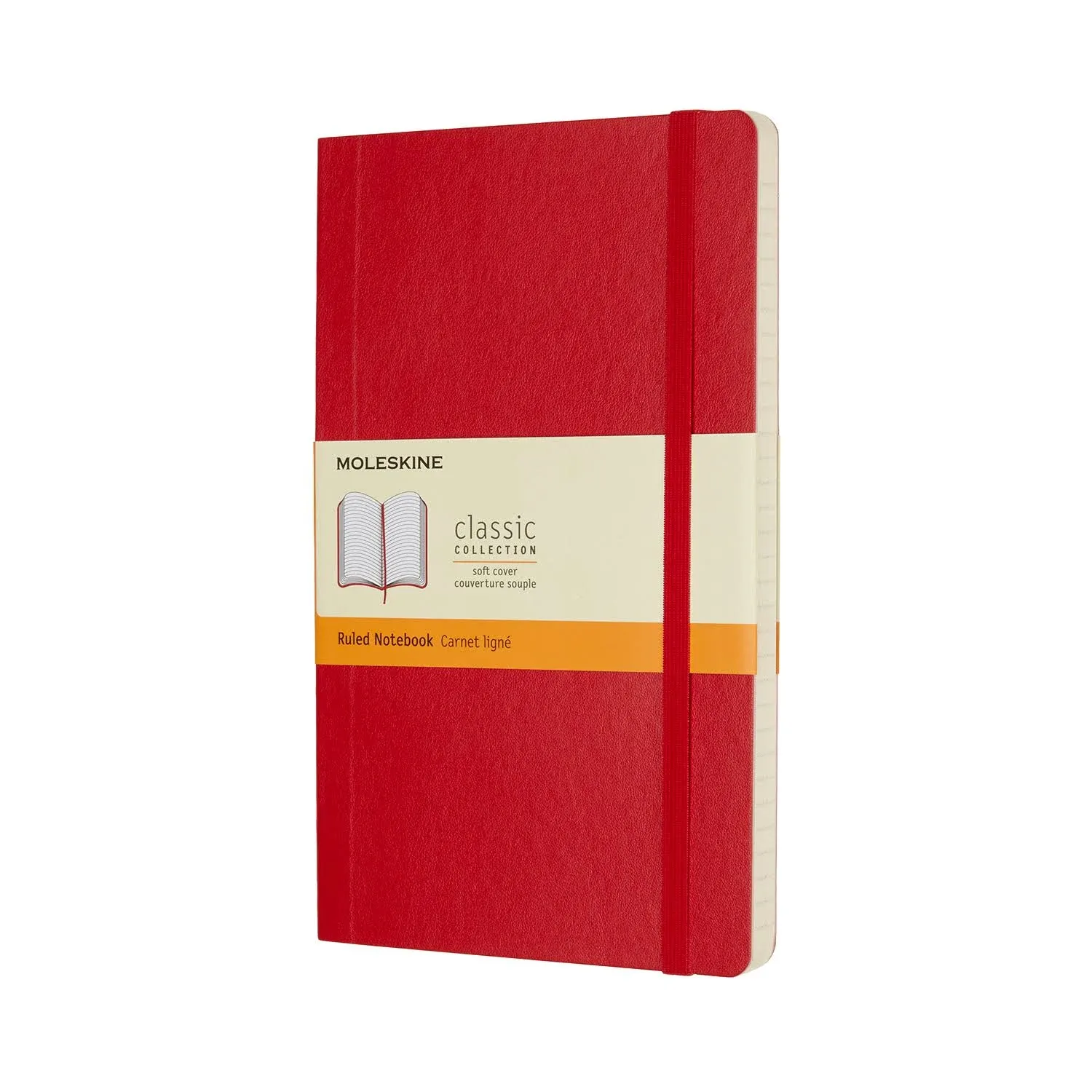 Moleskine Classic Soft Cover Large Notebook - Ruled - Scarlet Red