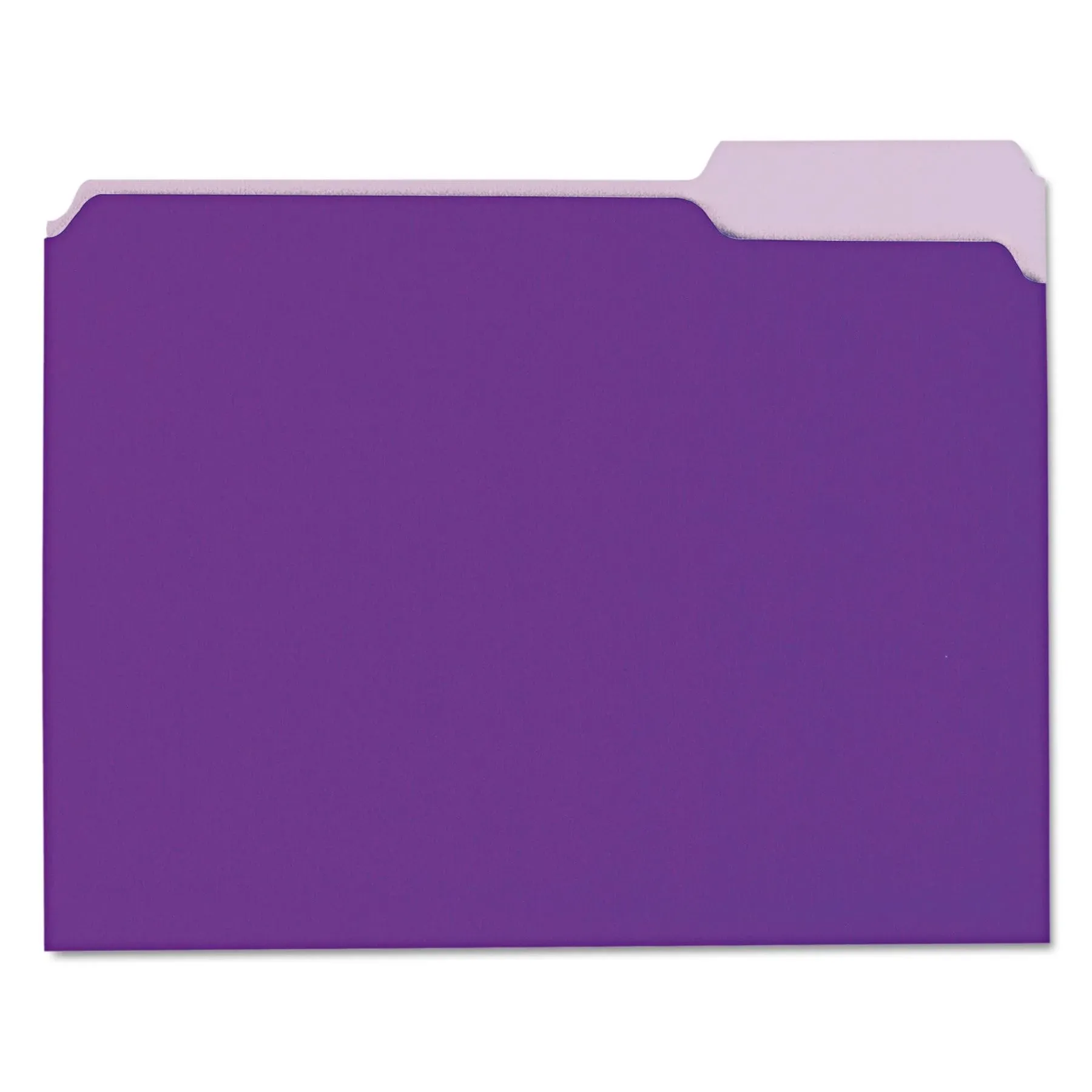 Universal Recycled Interior File Folders 1/3 Cut Top Tab Letter Violet 100/Box