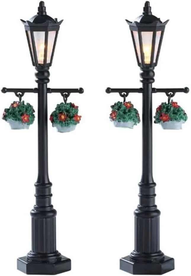 Village Collection Accessory, Old English Lamp Post, Set of 2, #74231