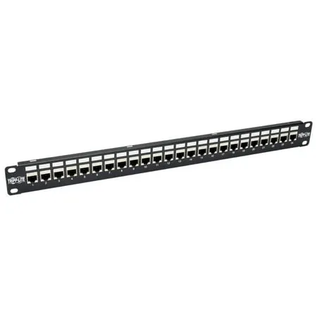 Tripp Lite 24-port Cat6a Patch Panel Shielded Feedthrough Rackmount Rj45 1u - Patch Panel - Rj-45 X 24 - 1u - 19