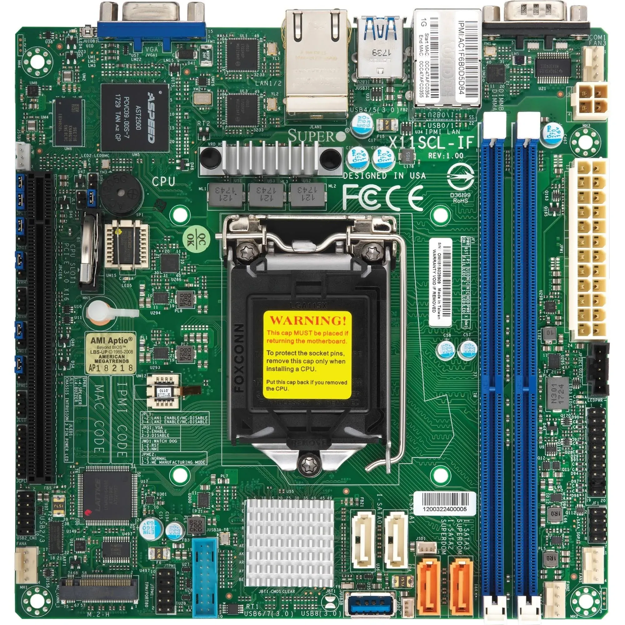 Supermicro X11SCL-IF Motherboard Intel MBD-X11SCL-IF-O