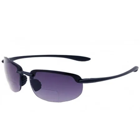 The Foster Bifocal Sun Reader Sport and Wrap Around Reading Sunglasses, Unisex Half Frame Readers