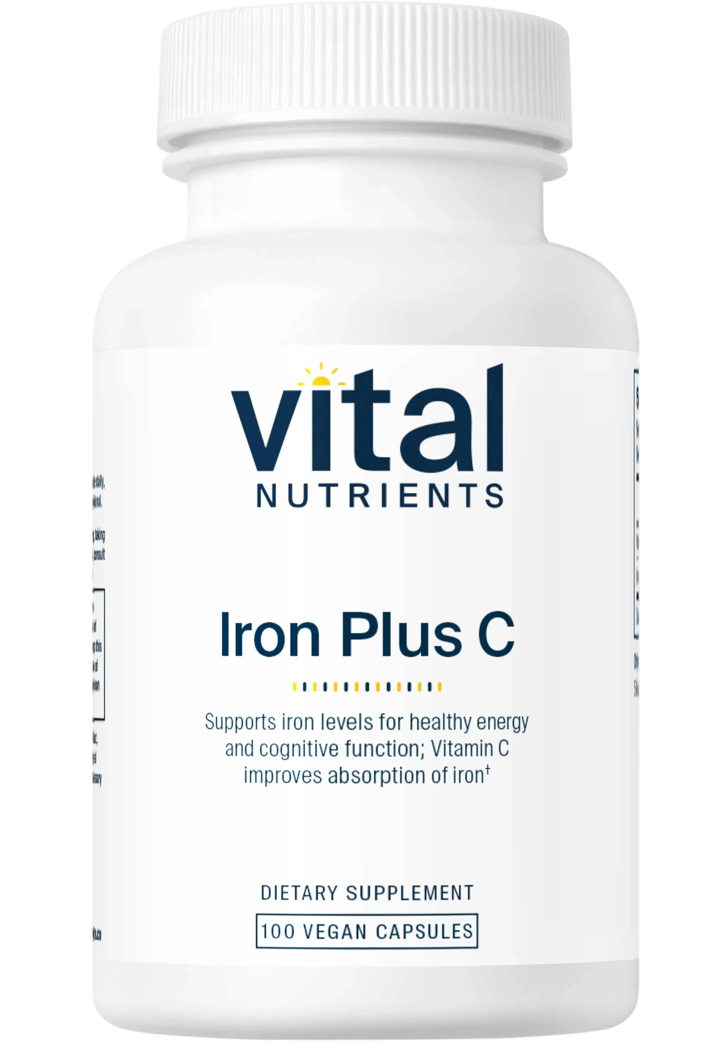 Vital Nutrients Iron Plus C 100 Capsules