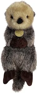 Aurora® Adorable Miyoni® Tots Baby Sea Otter Stuffed Animal - Lifelike Detail - Cherished Companionship - Brown 9.5 Inches