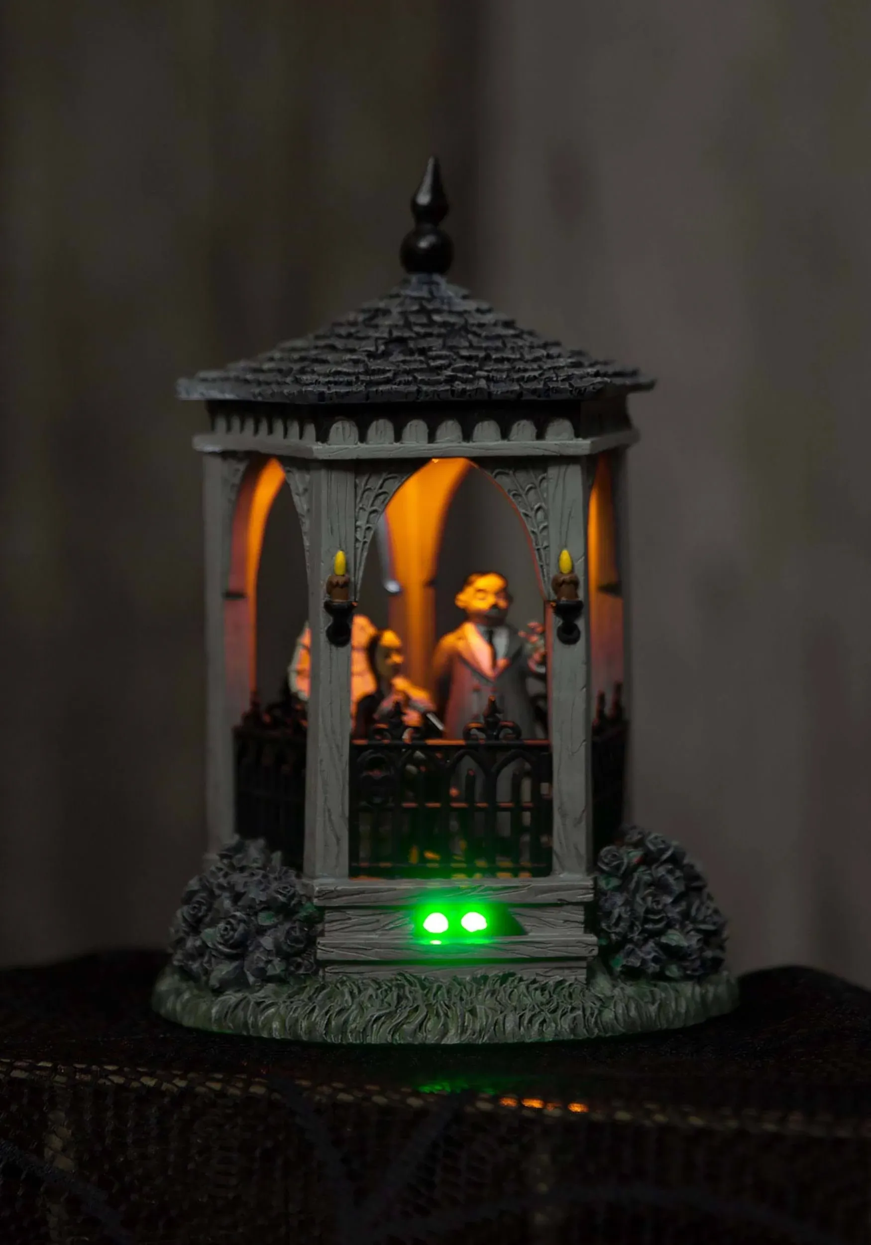 Department 56 Resin,The Addams Family Village Gazebo at Moonlight Lit Building, 6.89 Inch, Multicolor