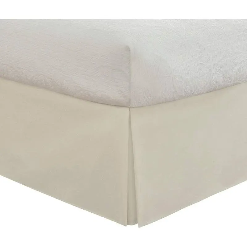 Todays Home TOH25014IVOR05 Basic Microfiber Tailored 14 in. Bed Skirt  Ivory - California King