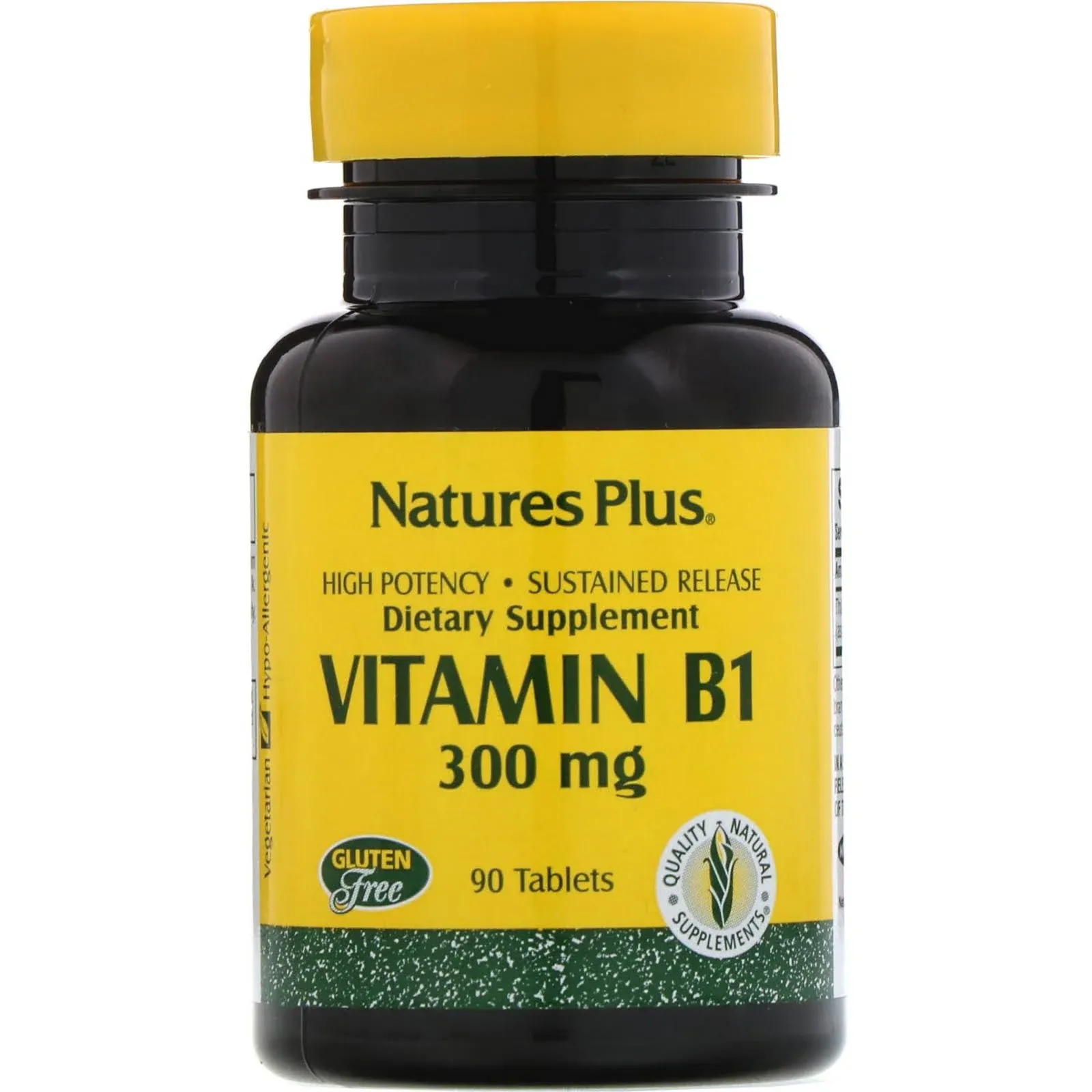 NATURES PLUS Vitamin B1 300 mg - Thiamine Supplement 90 Tablets