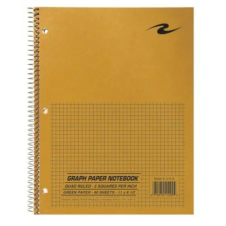 Roaring Spring Three Hole Punched Quadrille Notebook, 11" x 8.5"