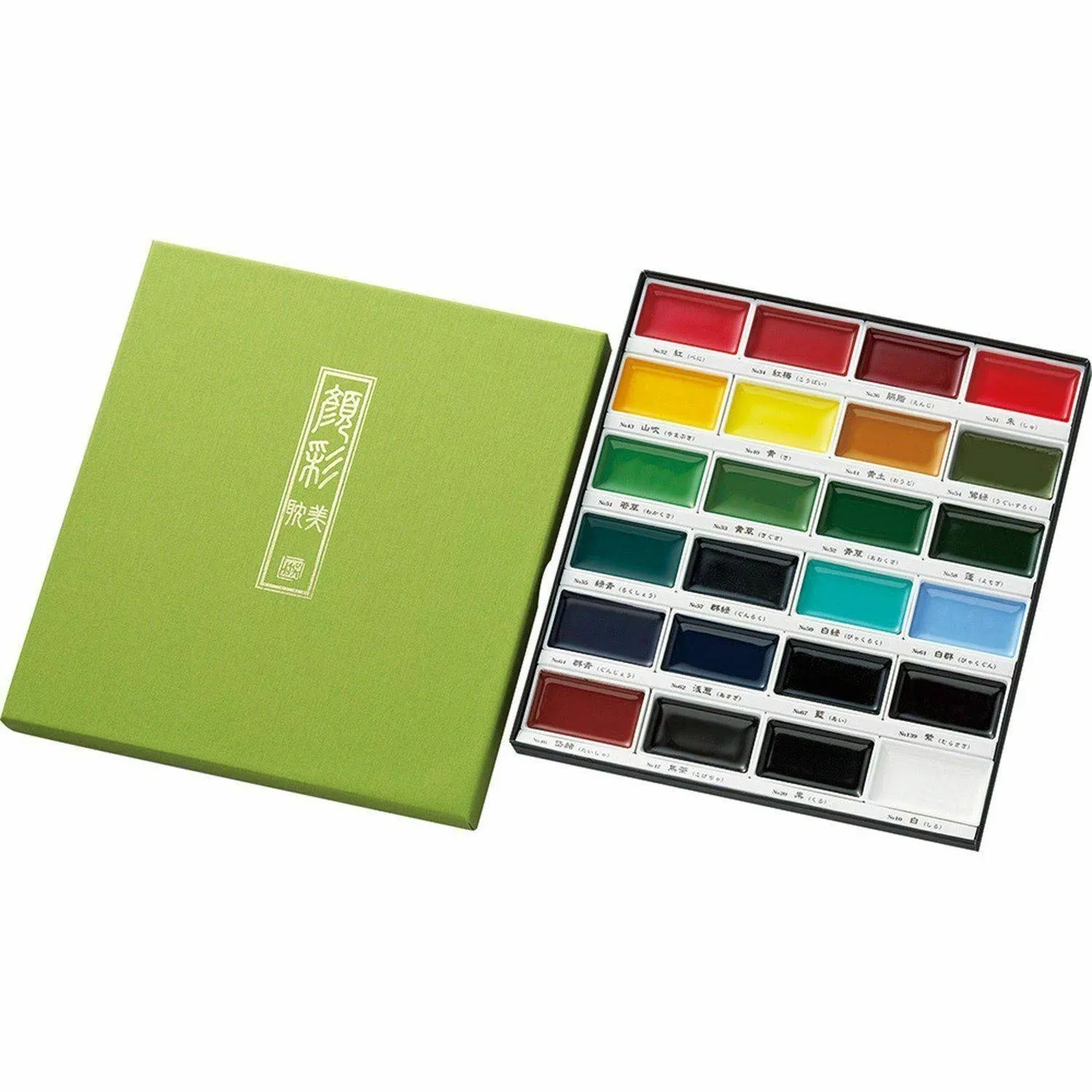 Kuretake Japan Gansai Tambi Watercolor Jananese Art Paint 24 Colors Set MC20