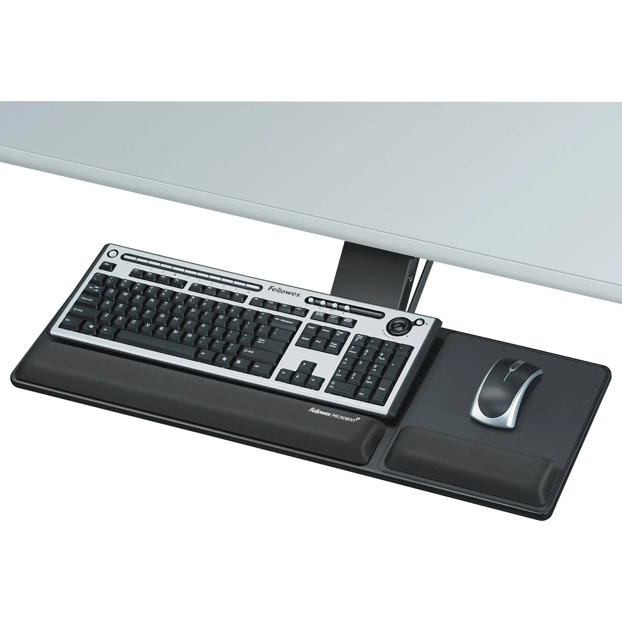 Fellowes 8017801 Designer Suites Compact Keyboard Tray, 19 x 9-1/2, Black