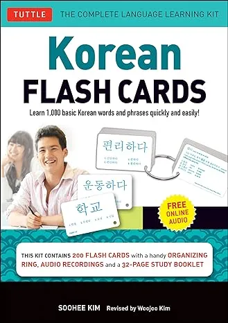 Korean Flash Cards Kit: Learn 1,000 Basic Korean Words and Phrases Quickly and Easily! (Hangul & Romanized Forms) (Audio-CD Included): Learn 1,000 ... ... Romanized Forms) Downloadable Audio Included