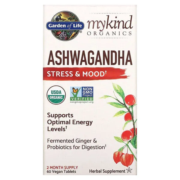 Garden of Life, Organics, Ashwagandha, 60 Vegan Tablets