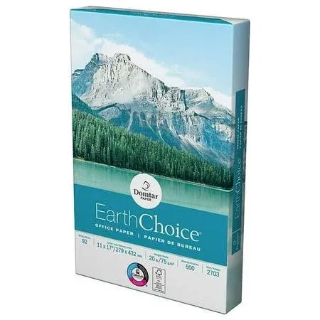 Domtar 755068 Domtar EarthChoice 11-Inch x 17-Inch Multipurpose Paper 20 lbs.