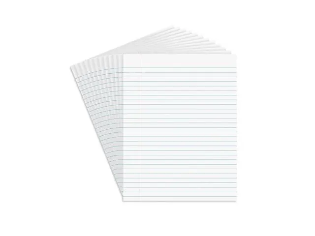 Notepads 8.5' x 11' Wide White 50 Sh./Pad 12 Pads/PK